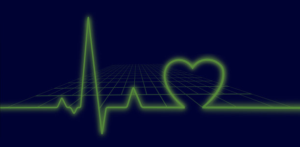 用于医疗保健的绿色心脏监视器插图图像图片下载