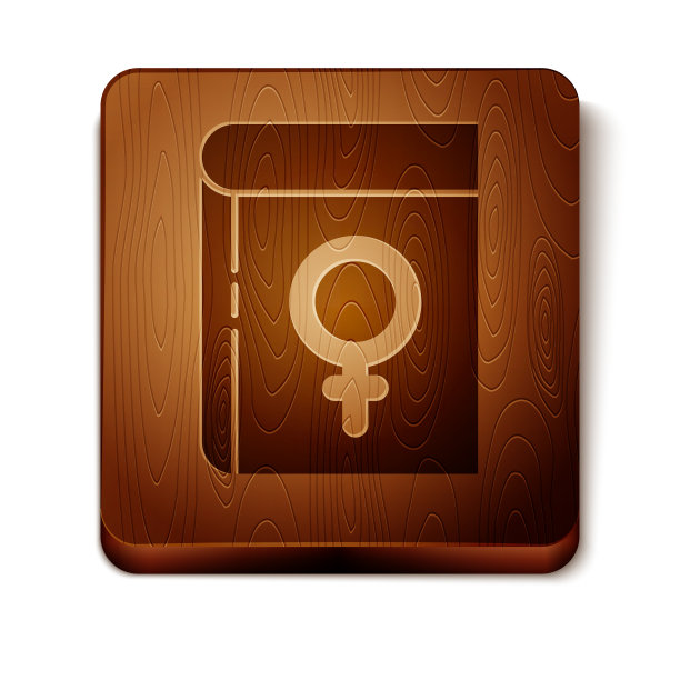 关于女性图标孤立在白色的布朗书图片下载