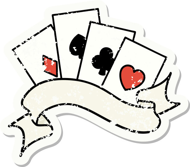 传统的心疼贴纸纹身卡图片下载