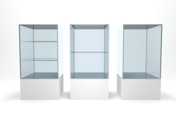 空透明透明的玻璃陈列架图片下载