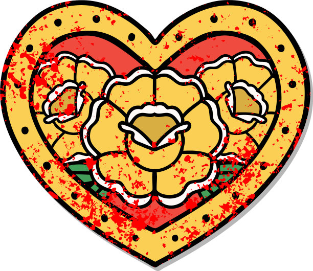 传统心疼贴纸刺青了一颗心图片下载