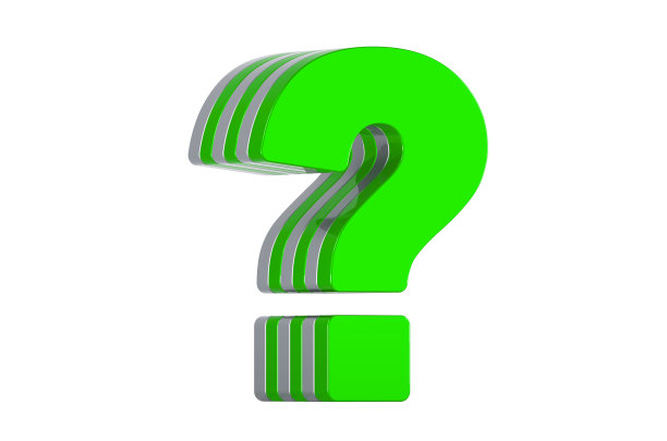 问号，分层字体。3D渲染孤立的白色背景图片下载