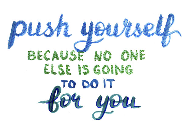 手绘水彩动机短语图片下载