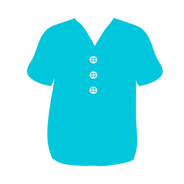 有三个纽扣的蓝色t恤图片下载