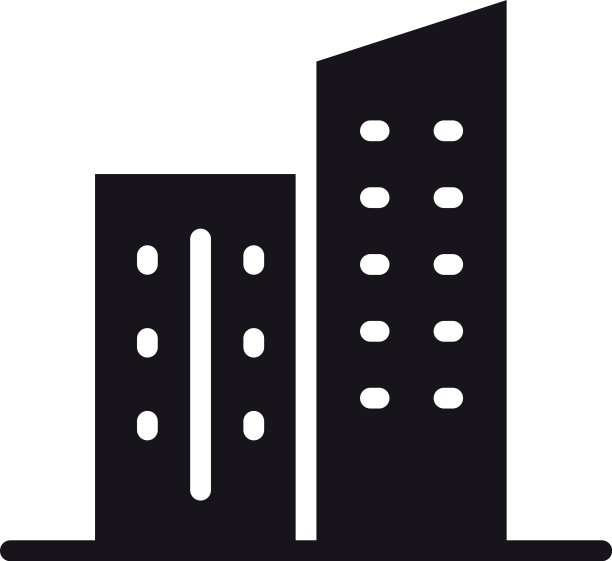 城市建筑图标剪影风格图片下载