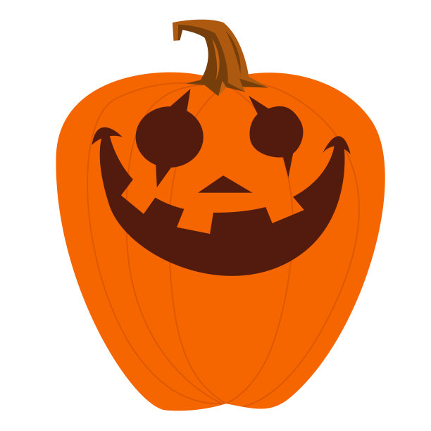 卡通搞笑万圣节南瓜头孤立。矢量图的南瓜灯图片下载