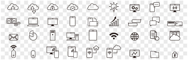 icon IT计算机和设备传输图片下载