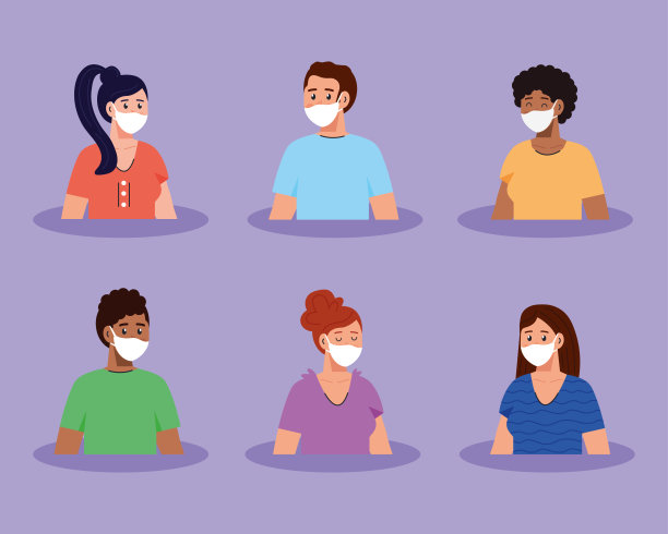 一群年轻人戴医用口罩抗击新冠肺炎图片图片下载