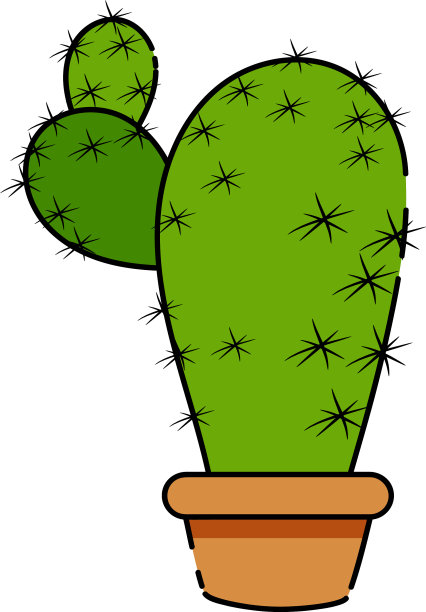 孤立的仙人掌图标图片下载