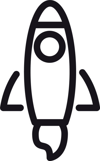 太空火箭图标线条风格图片下载