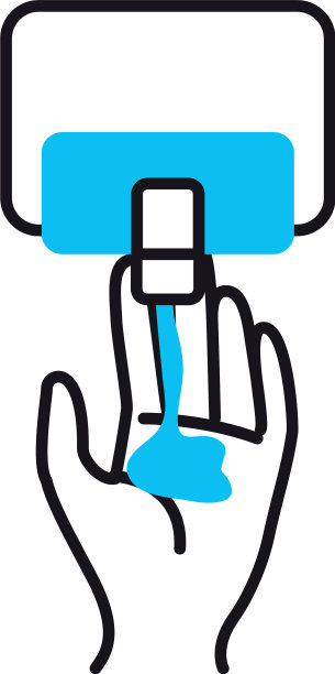 皂液器和手的图标半色半线图片下载