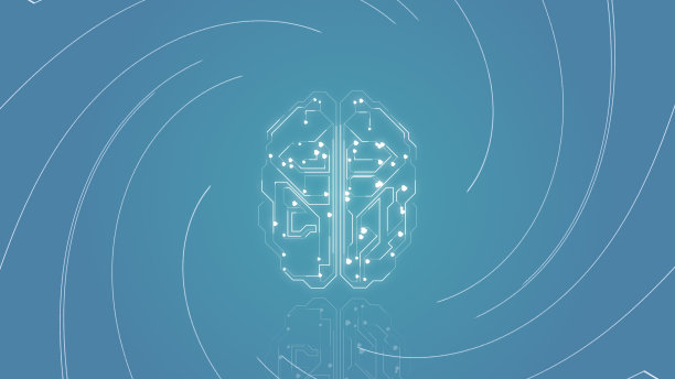 人工智能的三维插图，深度学习现代计算机技术概念。图片下载