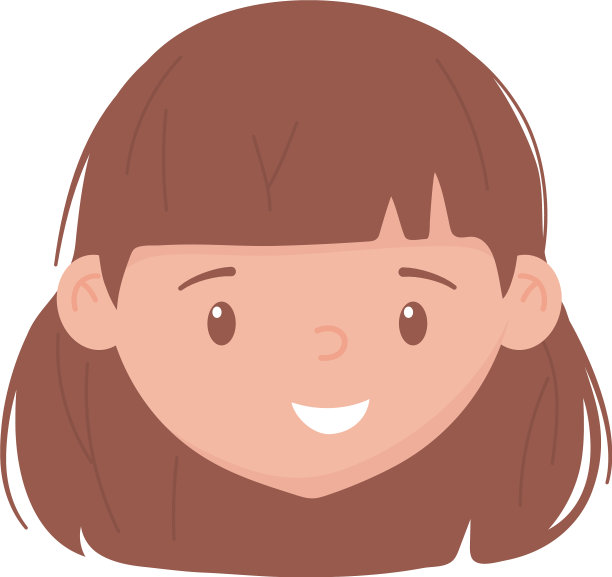 孤立的头像女孩的头设计图片下载