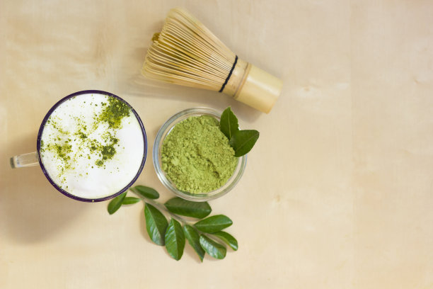 抹茶卡布奇诺。步骤6俯视图图片下载