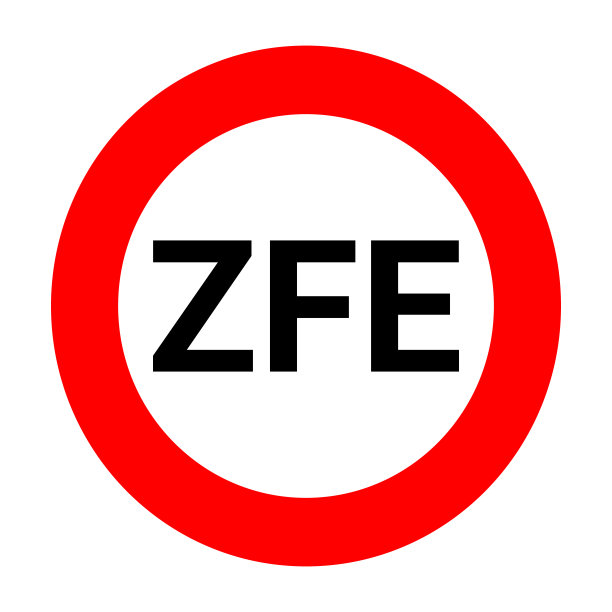 ZFE，法国低排放区标志图片下载