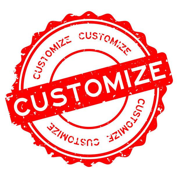 垃圾红色定制字圆形橡胶印章上的白色背景图片下载