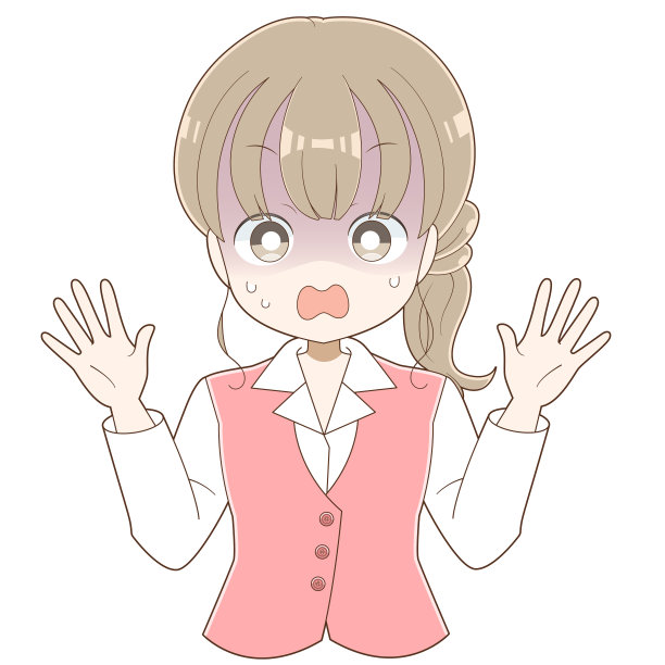 女员工双手张开，脸色发白图片下载