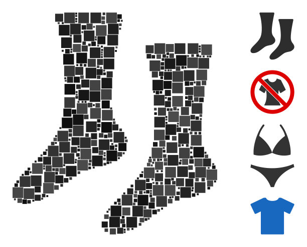 方形袜子图标拼贴图片下载