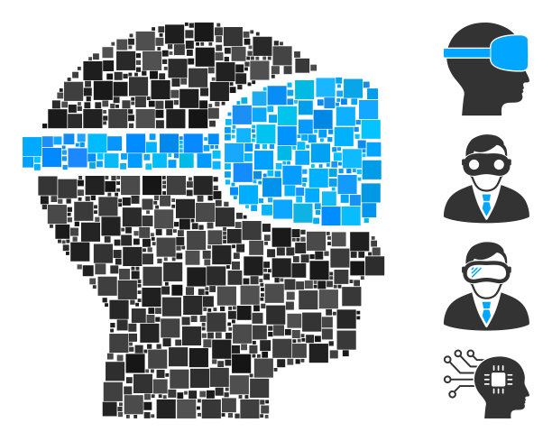 方块虚拟现实图标马赛克图片下载