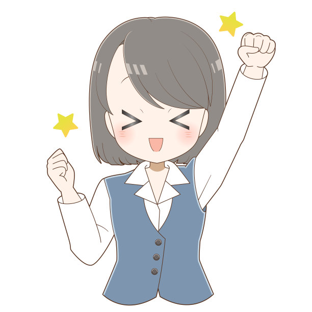 女员工举起拳头图片下载