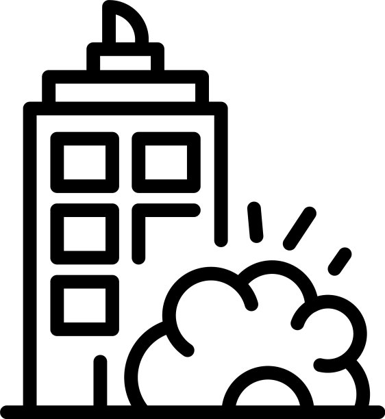 城市拆迁图标轮廓风格图片下载