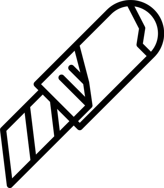 锋利的切割图标轮廓风格图片下载