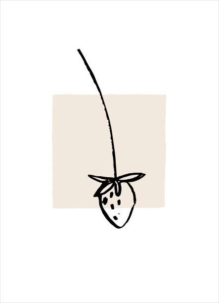 矢量图形与草莓。装饰艺术打印。完美的打印，海报，标志，品牌，社交媒体帖子图片下载