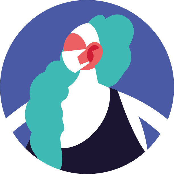 白色背景上戴医用口罩的妇女图片下载