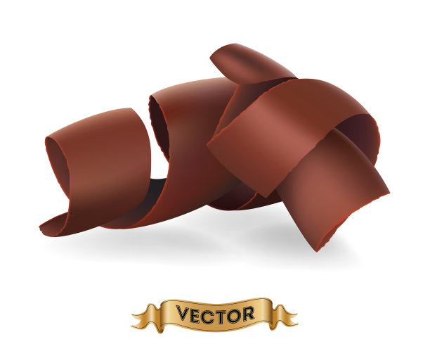 白色背景上的巧克力屑图片下载