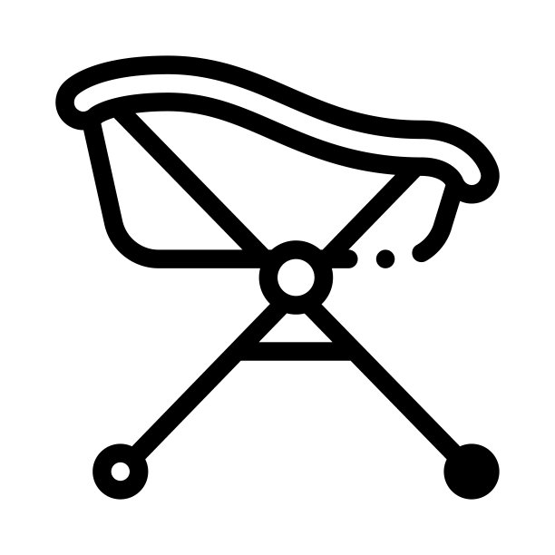 浴轮上的图标矢量轮廓插图图片下载