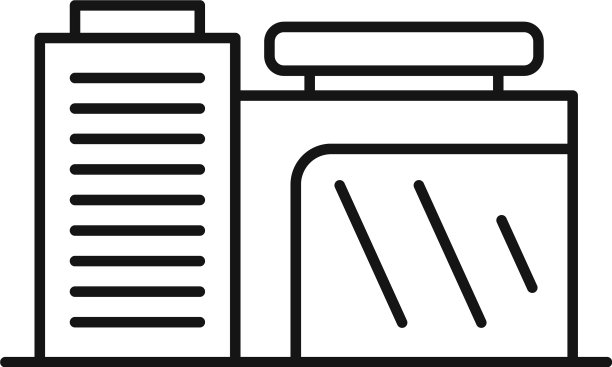 汽车展览中心图标轮廓风格图片下载