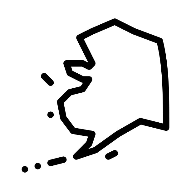 北极大陆图标矢量轮廓符号说明图片下载