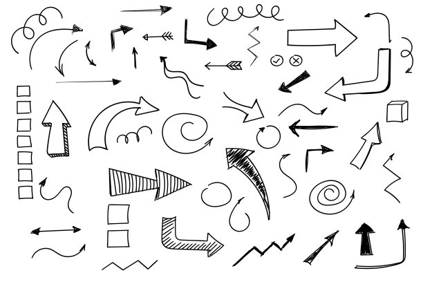 涂鸦的象征。指针图标。指针的图形符号。图片下载