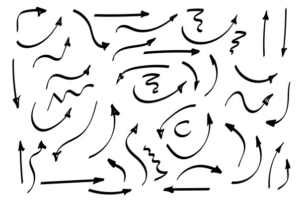 涂鸦的象征。指针图标。指针的图形符号。图片下载