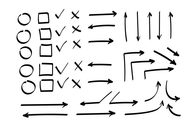 涂鸦的象征。指针图标。指针的图形符号。图片下载