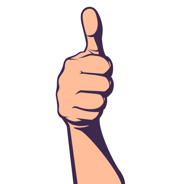 就像，是的。手的姿势。拇指。政治、社会海报的概念。矢量插图。图片下载