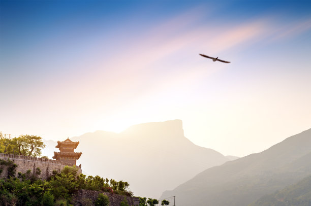 中国重庆山区古城墙图片下载