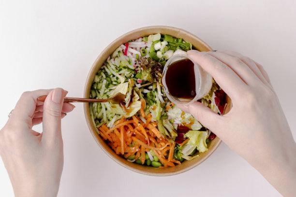 健康flatlay沙拉图片下载