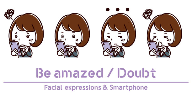 图中是一个拿着智能手机的女人脸上带着怀疑和沮丧的表情图片下载