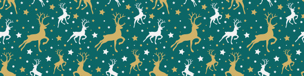 有驯鹿和星星的圣诞包装纸。圣诞节的背景。向量图片下载
