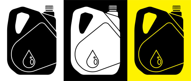 汽车油罐图标。发动机运行稳定。在服务中心进行汽车维修和换油。矢量在一个平坦的风格图片下载