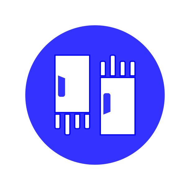 安全手套平线图标。防护工作服标志。薄线性标志的保护设备商店。平面设计图片下载