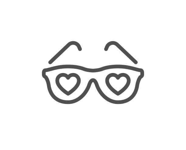 心形眼镜是情人节的象征图片下载