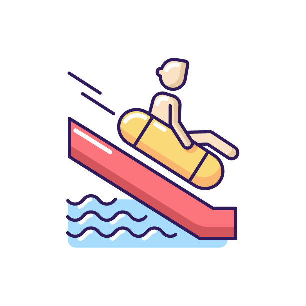 滑上游泳圈RGB颜色图标图片下载