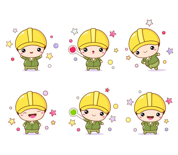 不同情况下的小工人图片下载