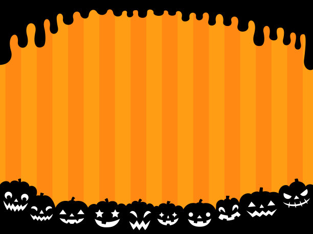 万圣节框架和背景插图图片下载