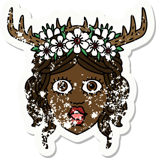 人类德鲁伊性格的面孔图片下载