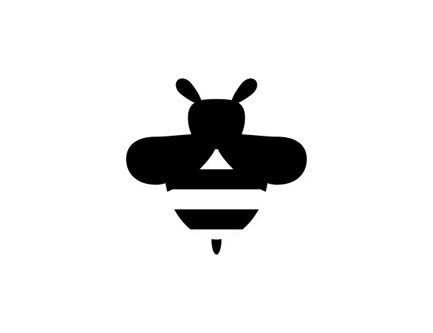 蜜蜂图标。孤立的蜂虫符号-向量图片下载