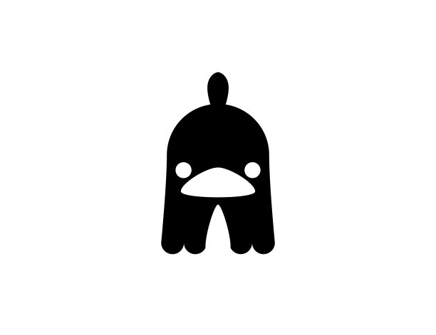 公鸡头图标。孤立的鸡脸符号-向量图片下载