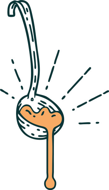 传统纹身风格勺肉汁图片下载